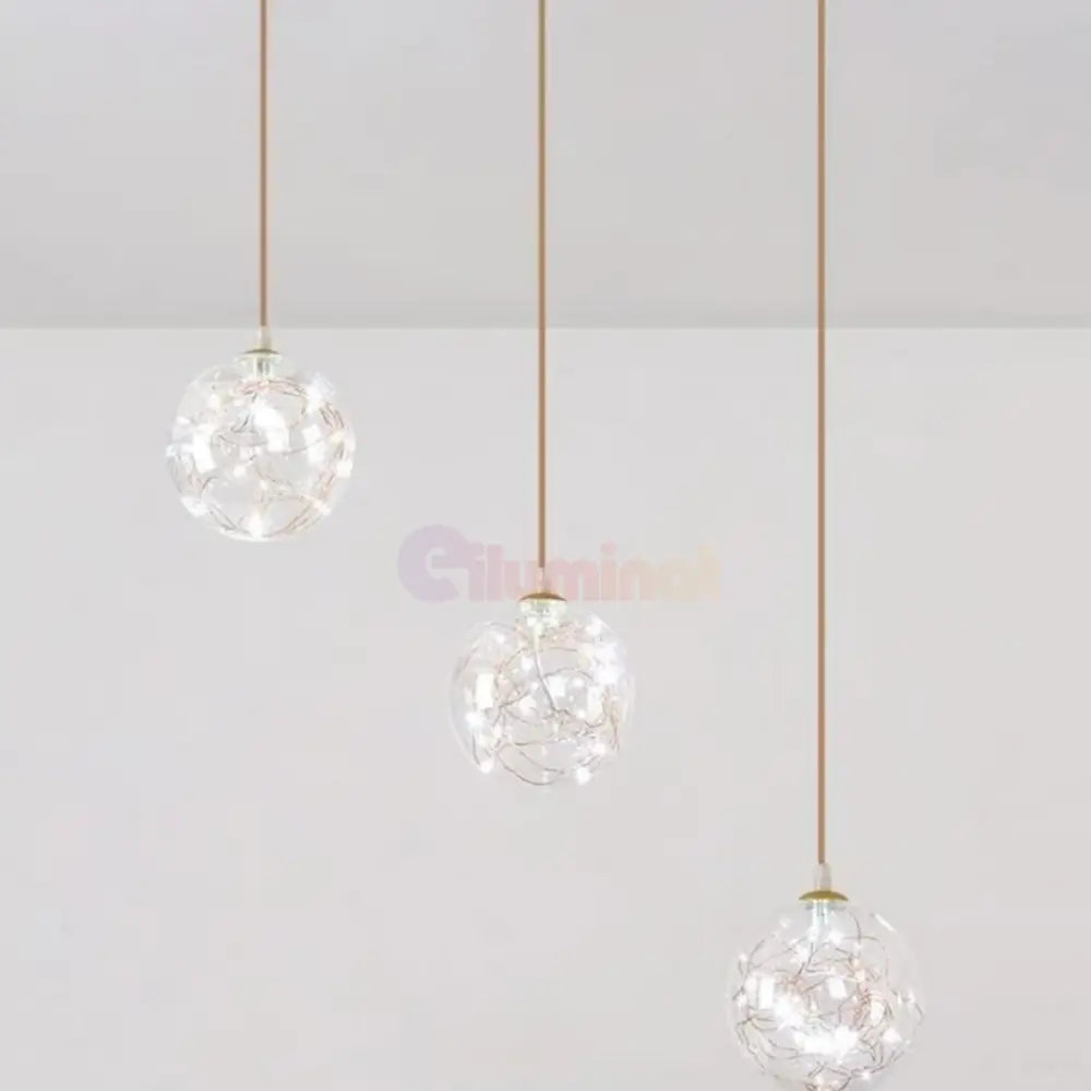 Lustra LED Sparkle Abajur Transparent DX333-3 AURIE / MINIMALIST DESIGN / 50CM Lighting Fixtures
