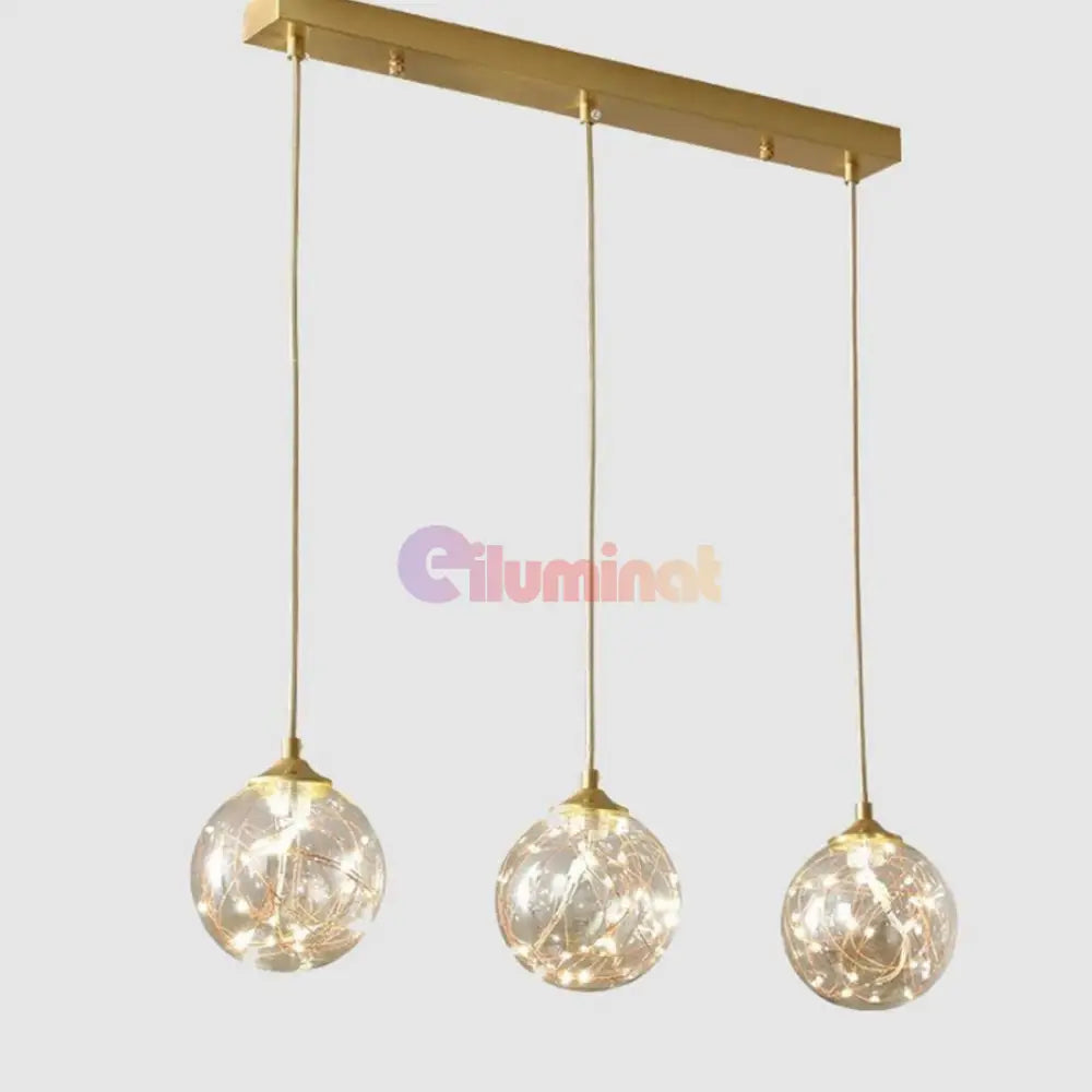 Lustra LED Sparkle Abajur Transparent DX333-3 AURIE / MINIMALIST DESIGN / 50CM Lighting Fixtures