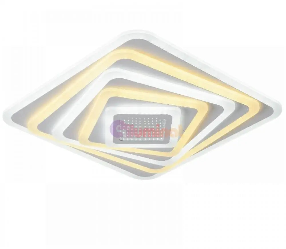 Lustra Led 114W Square 3D Mirror Telecomanda Lighting Fixtures