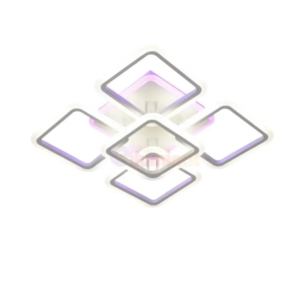 Lustra Led 188W Square 55Cm Rgb Telecomanda Echivalent 800W Lighting Fixtures