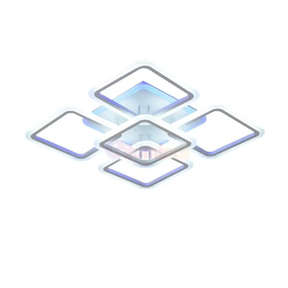 Lustra Led 188W Square 55Cm Rgb Telecomanda Echivalent 800W Lighting Fixtures