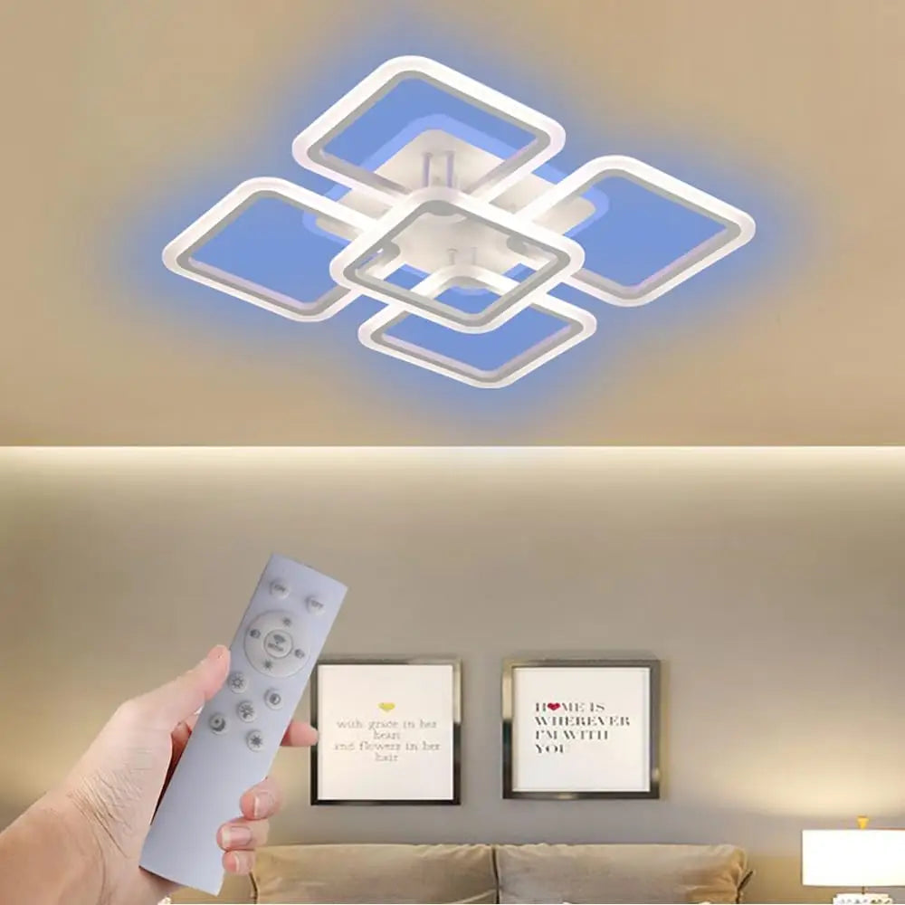 Lustra Led 188W Square 55Cm Rgb Telecomanda Echivalent 800W Lighting Fixtures