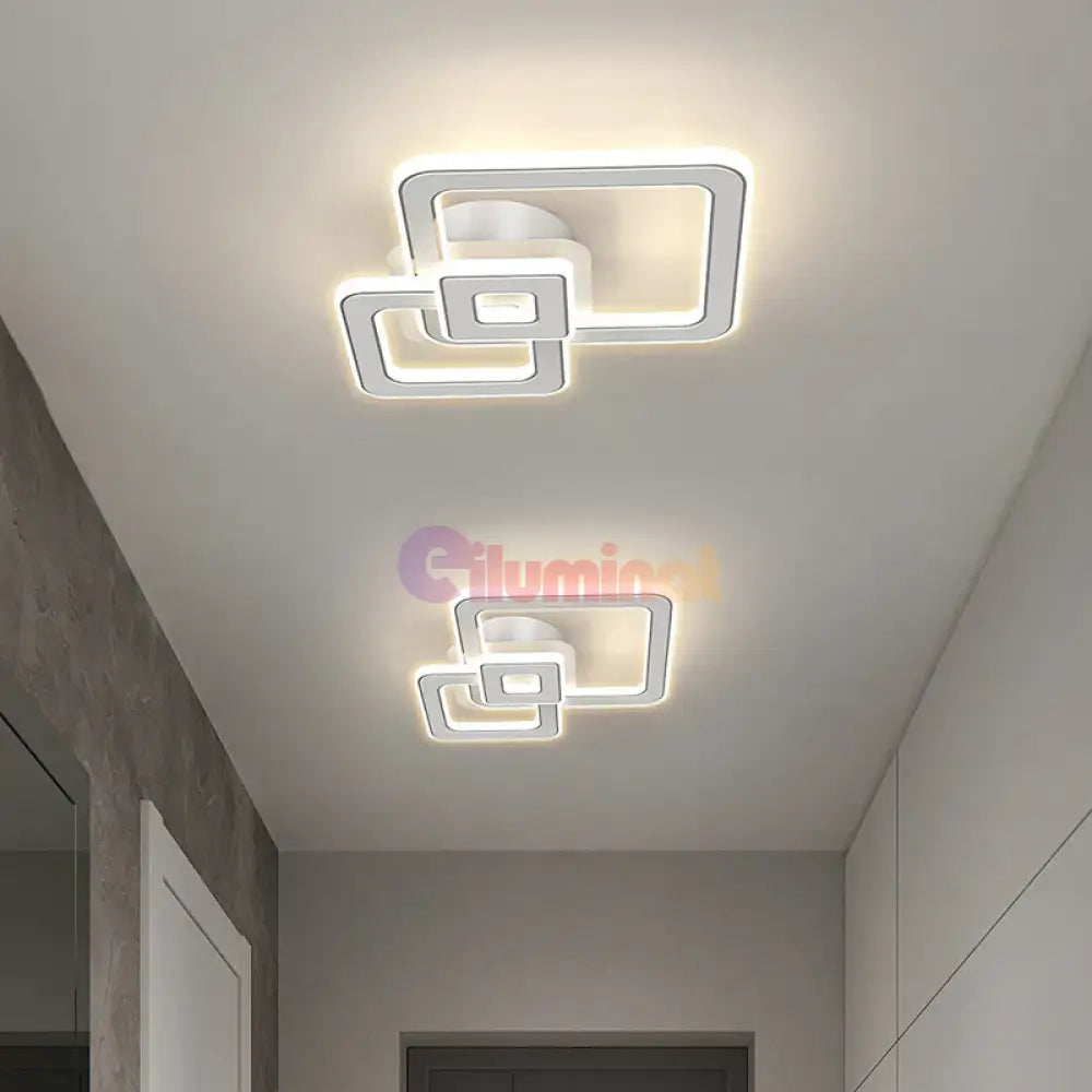 Lustra Led Squares Alb 3 Functii Echivalent 300W Lighting Fixtures