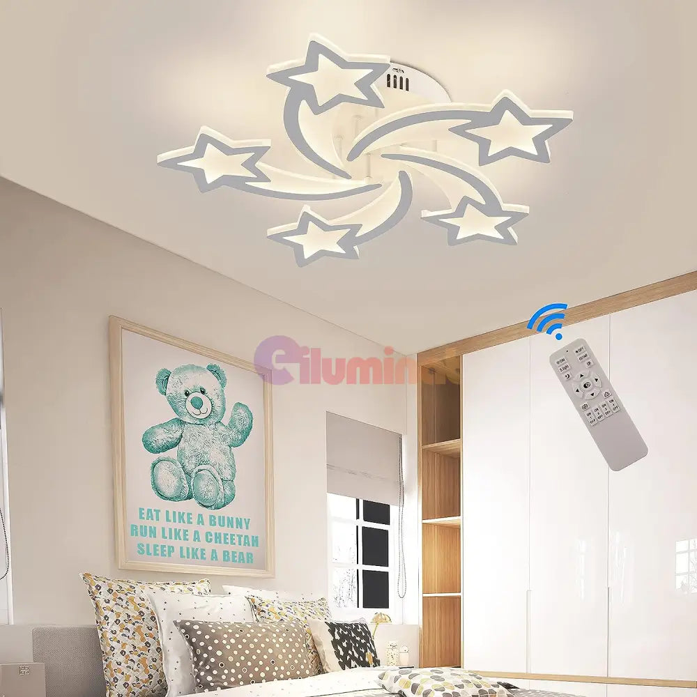 Lustra Led 100W Star Design Telecomanda Echivalent 500W Lighting Fixtures