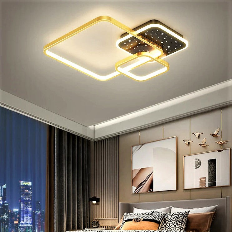 Lustra Led 132W Square Stelute Telecomanda Echivalent 400W - C57 Lighting Fixtures