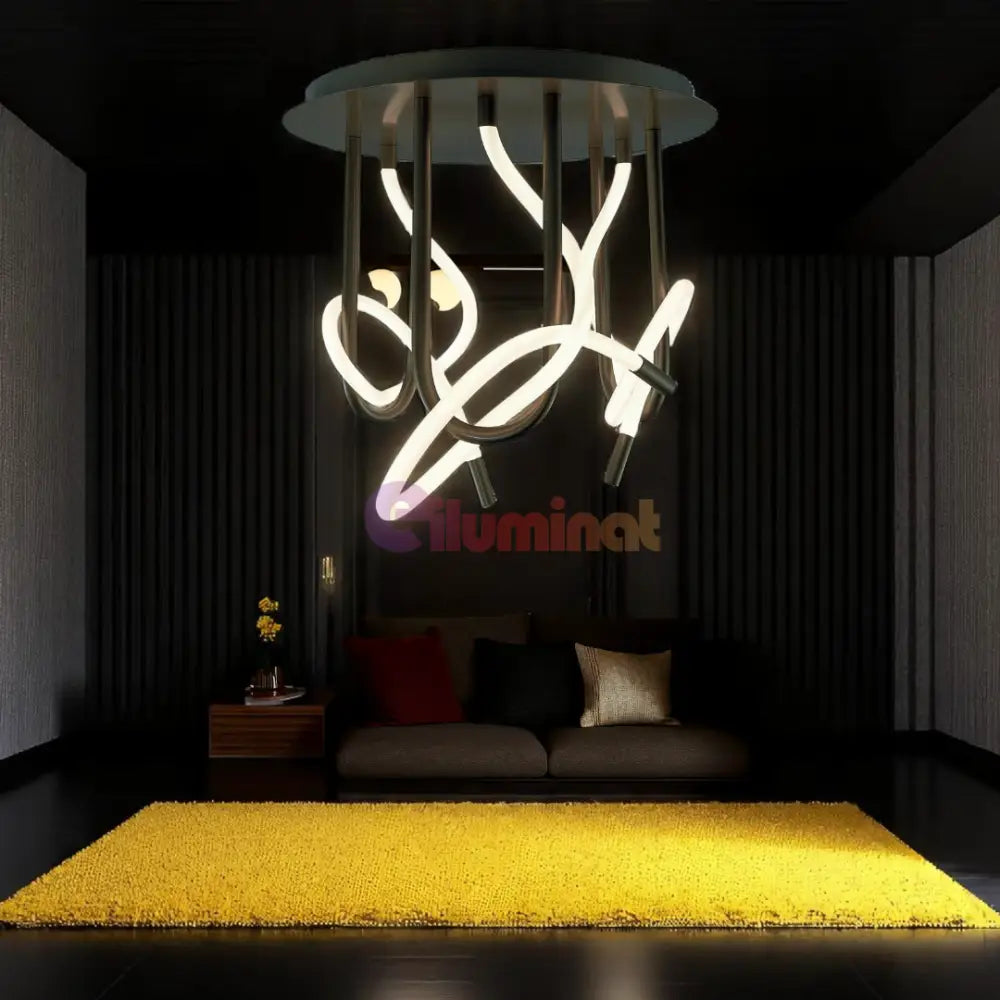 Lustra LED 45W Pleno NEAGRA / 50CM / MINIMALIST DESIGN Lighting Fixtures