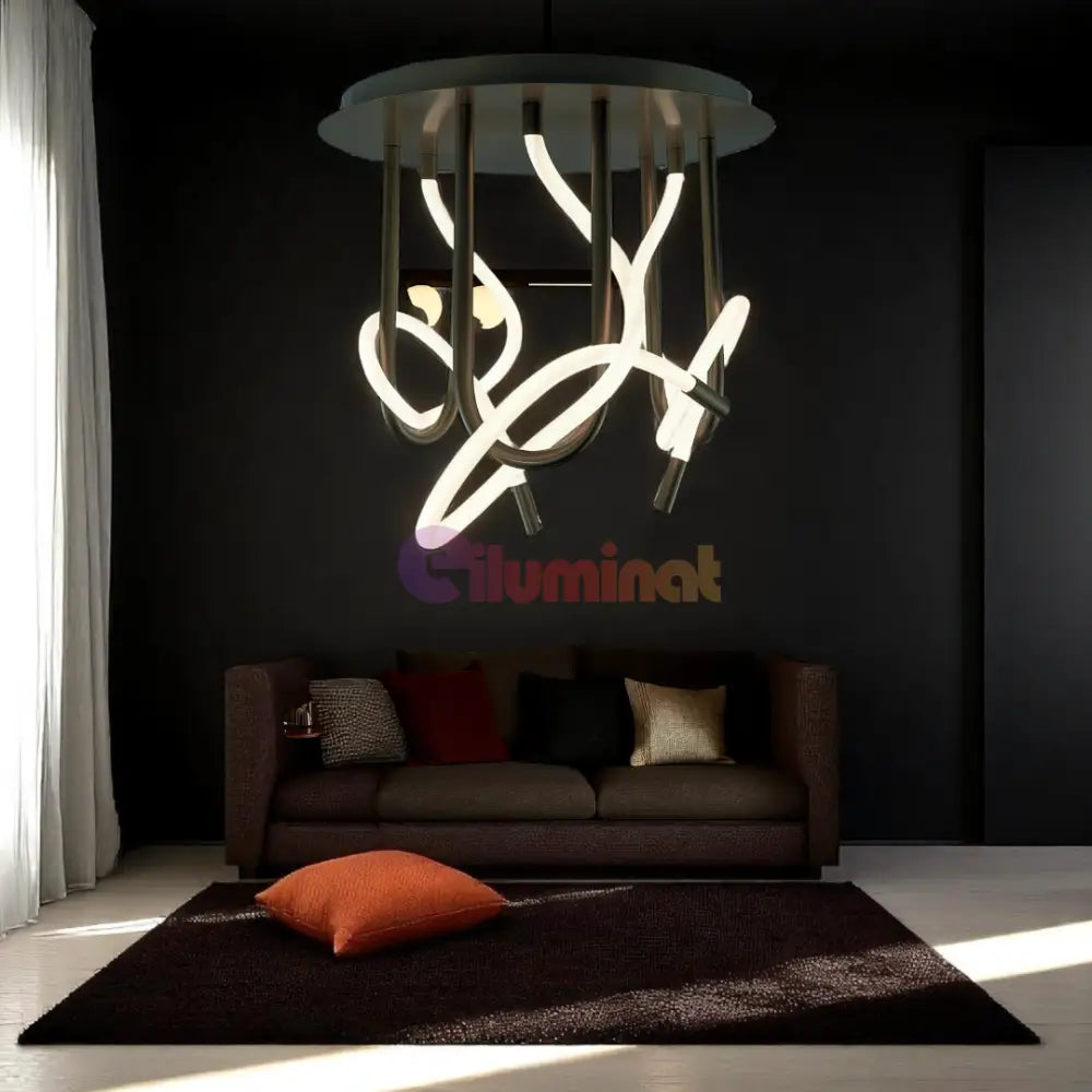 Lustra LED 45W Pleno NEAGRA / 50CM / MINIMALIST DESIGN Lighting Fixtures
