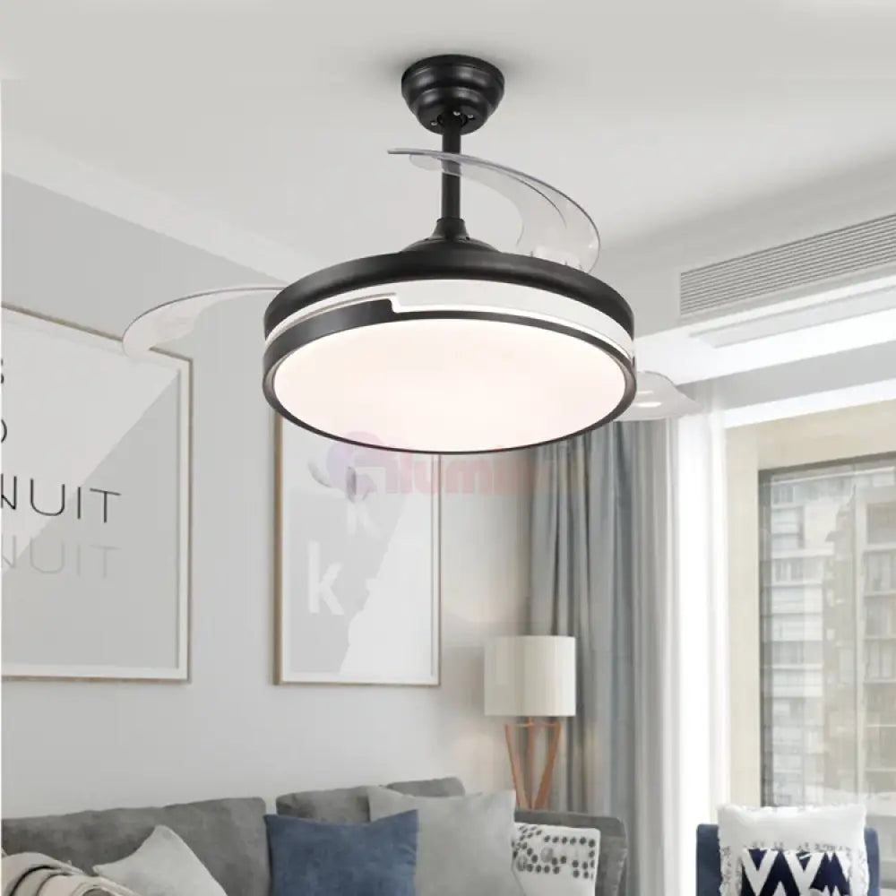 Lustra LED Summer Black cu Ventilator Echivalent 300W Telecomanda NEAGRA / VENTILATOR Lighting Fixtures