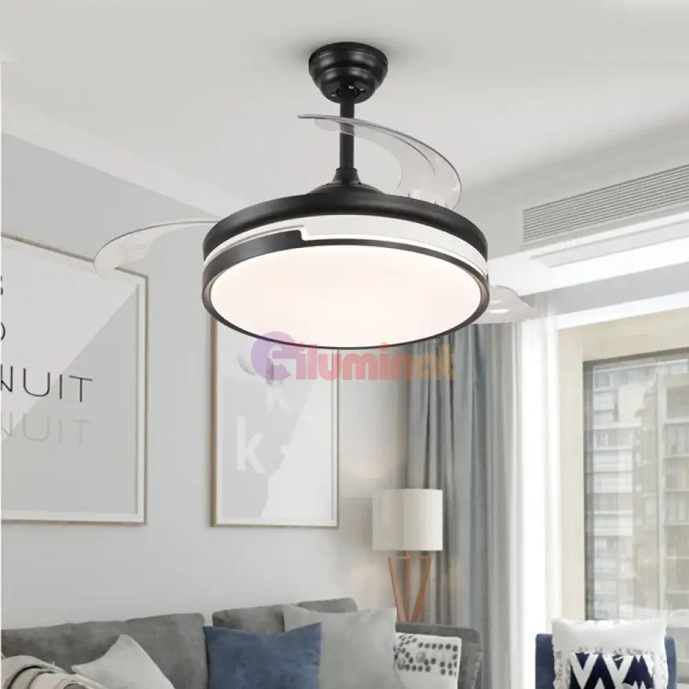 Lustra LED Summer Black cu Ventilator Echivalent 300W Telecomanda NEAGRA / VENTILATOR Lighting Fixtures
