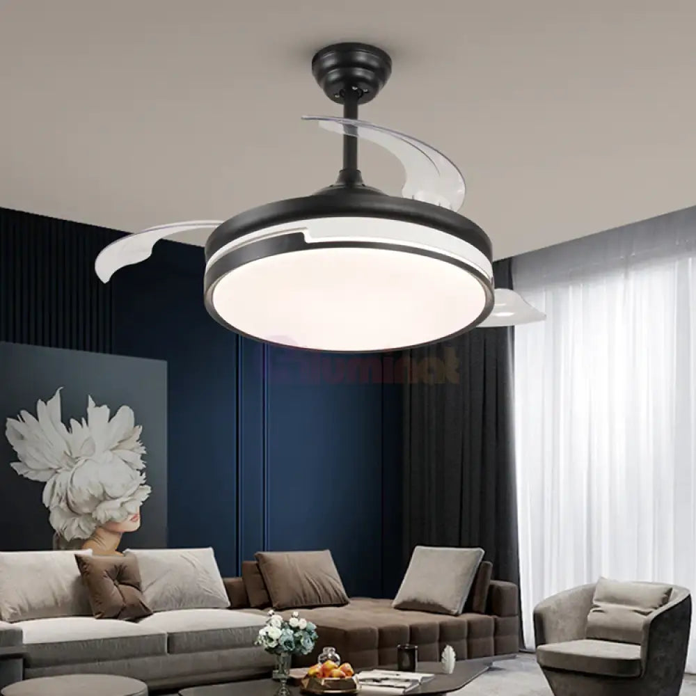 Lustra LED Summer Black cu Ventilator Echivalent 300W Telecomanda NEAGRA / VENTILATOR Lighting Fixtures