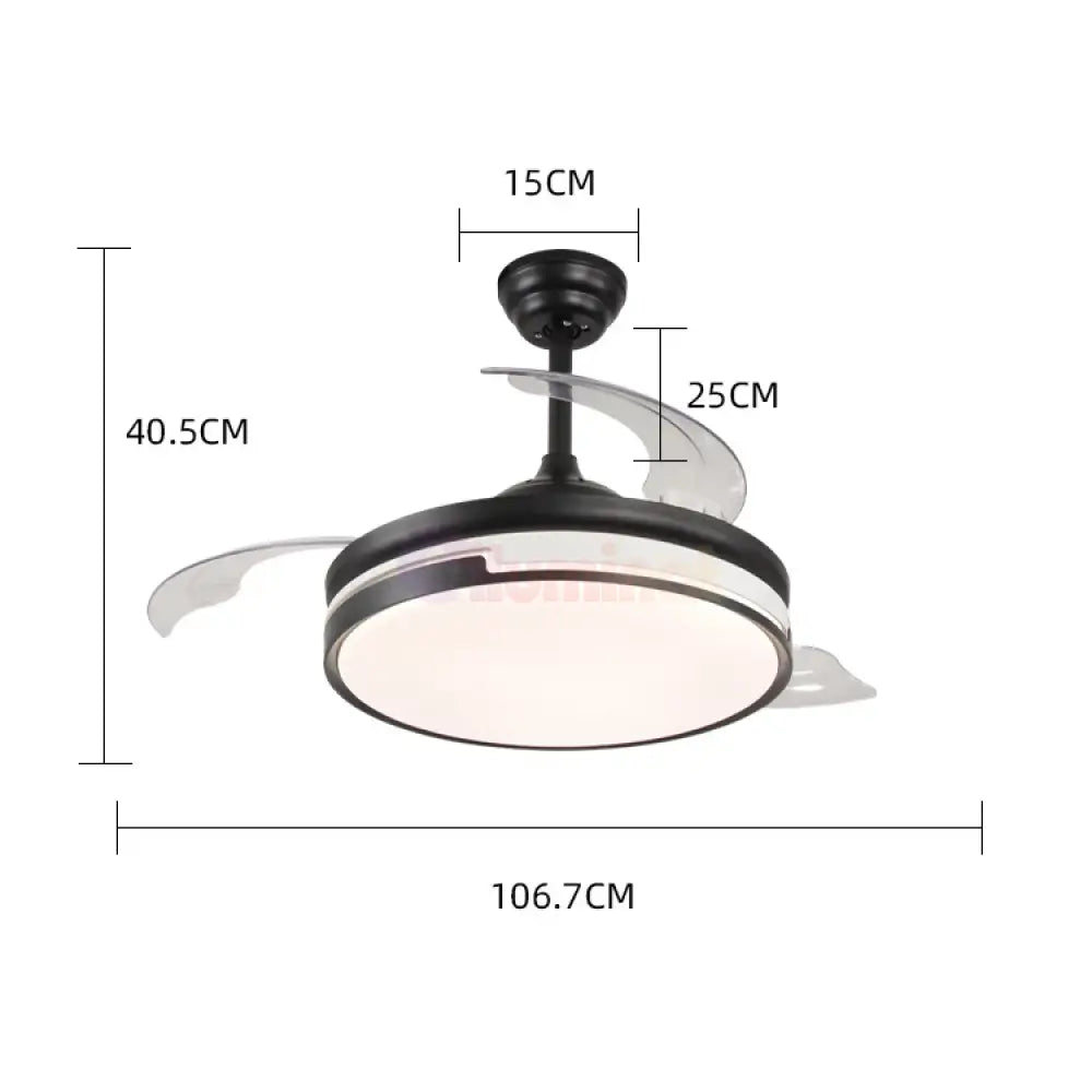 Lustra LED Summer Black cu Ventilator Echivalent 300W Telecomanda NEAGRA / VENTILATOR Lighting Fixtures