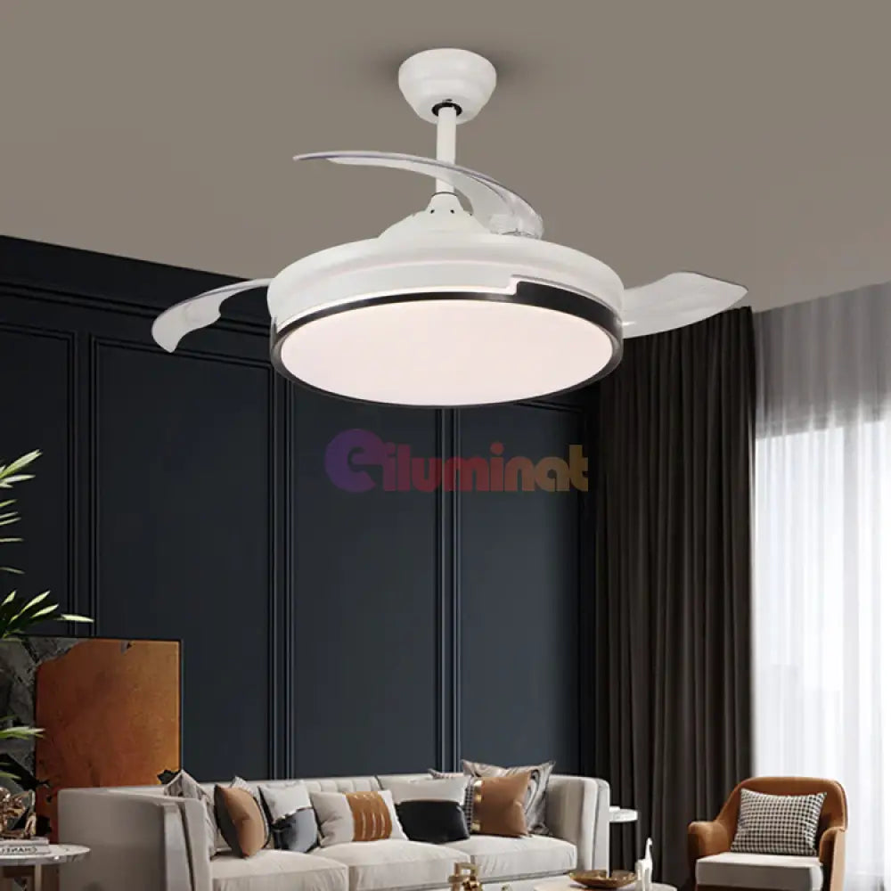 Lustra LED Summer White cu Ventilator Echivalent 300W Telecomanda NEGRU + ALB / VENTILATOR Lighting Fixtures
