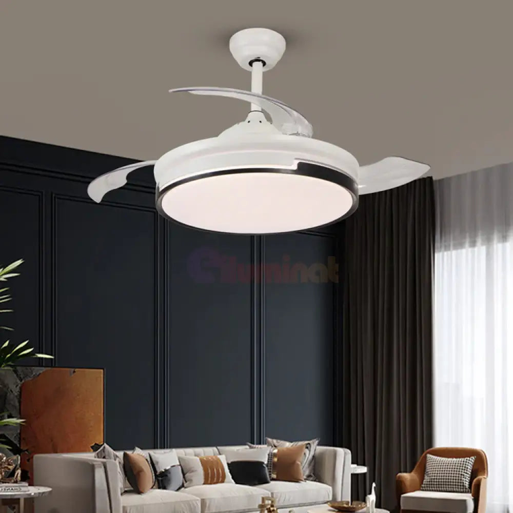 Lustra LED Summer White cu Ventilator Echivalent 300W Telecomanda NEGRU + ALB / VENTILATOR Lighting Fixtures