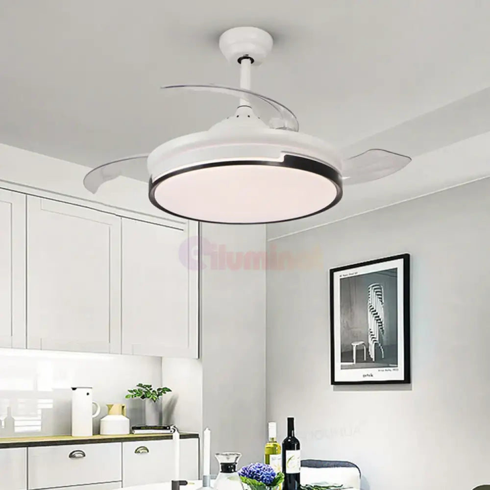 Lustra LED Summer White cu Ventilator Echivalent 300W Telecomanda NEGRU + ALB / VENTILATOR Lighting Fixtures