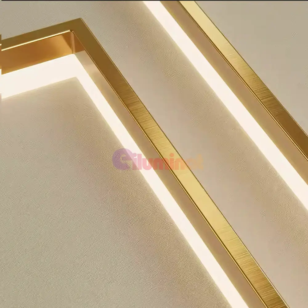 Lustra LED Suspendata Gold GlowPanel AURIE / 120CM / SUSPENDATE Lighting Fixtures