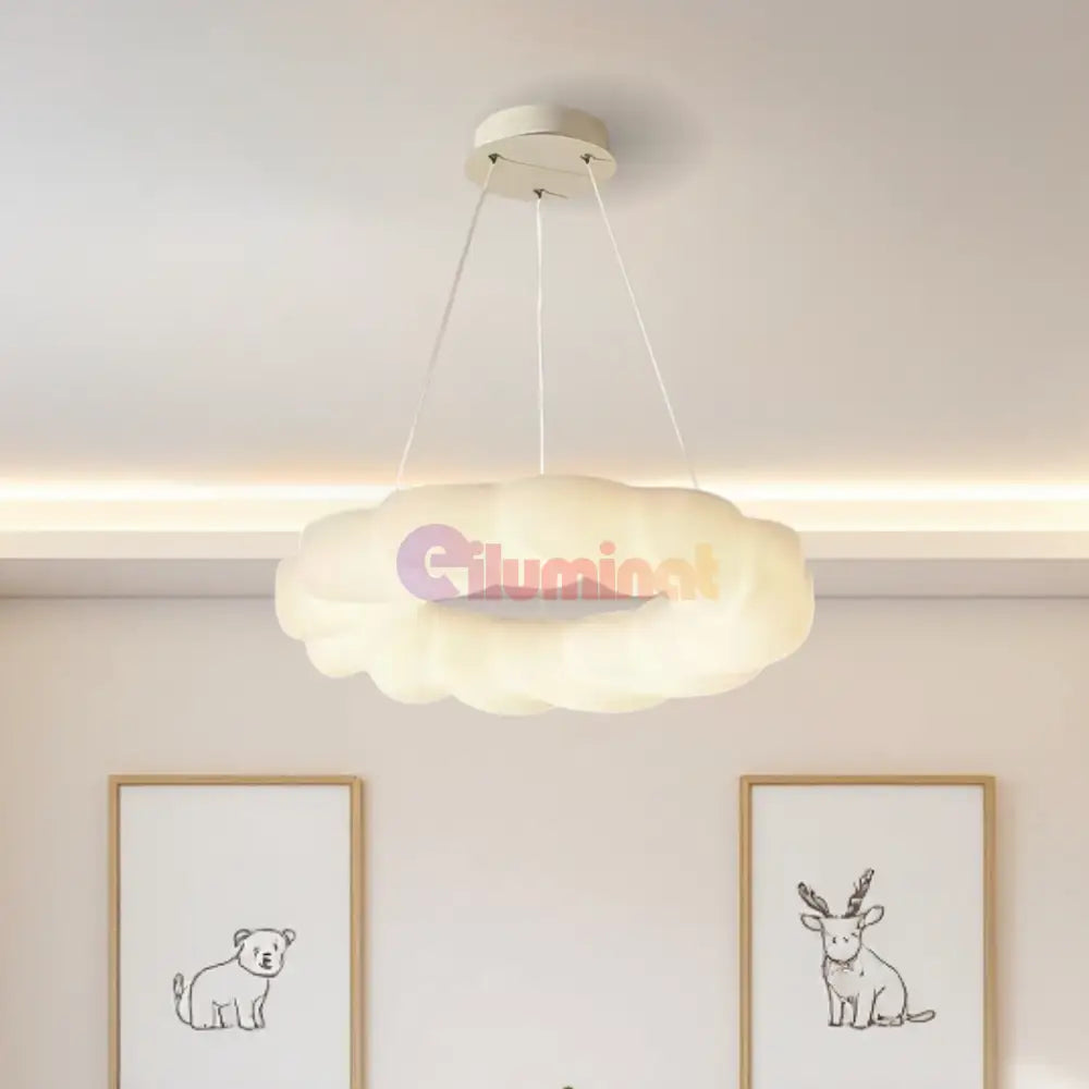 Lustra LED 120W Fluffy Cloud Telecomanda 5571 (DD) ALBA / 50CM / KIDS Lighting Fixtures