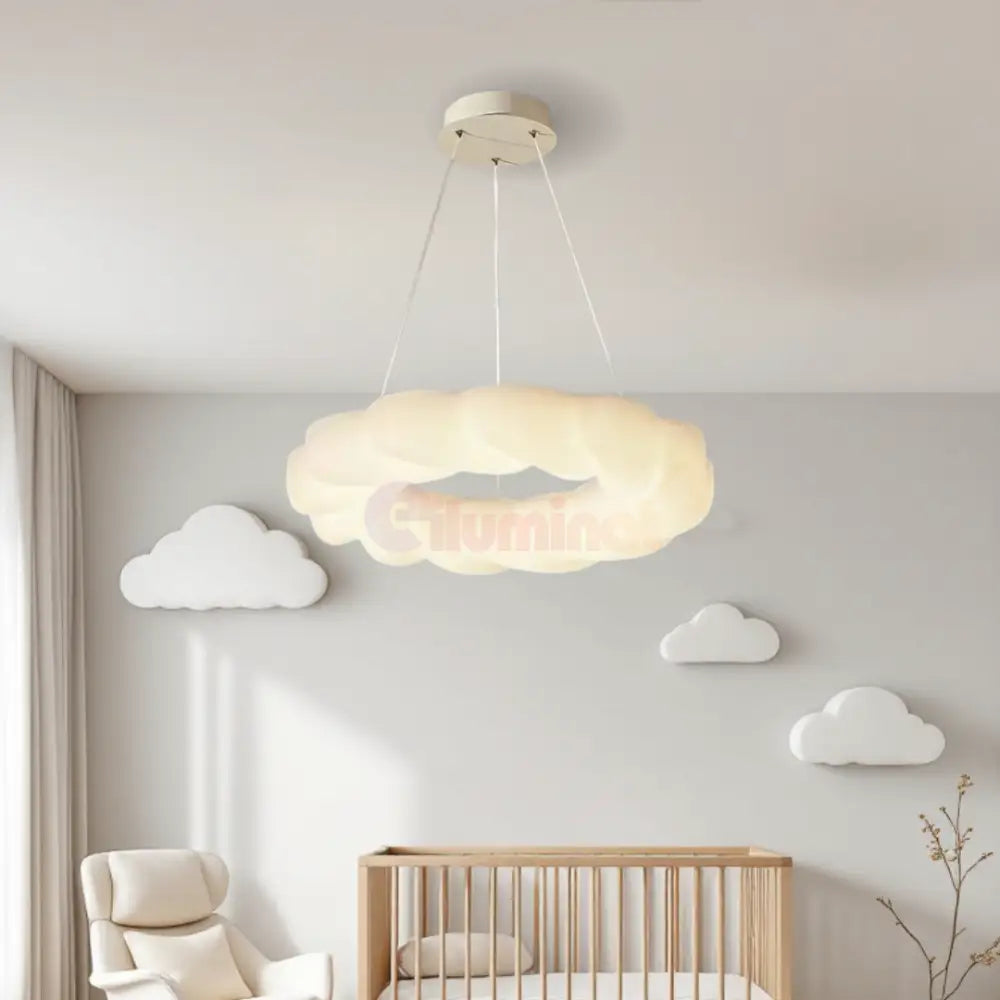 Lustra LED 120W Fluffy Cloud Telecomanda 5571 (DD) ALBA / 50CM / KIDS Lighting Fixtures