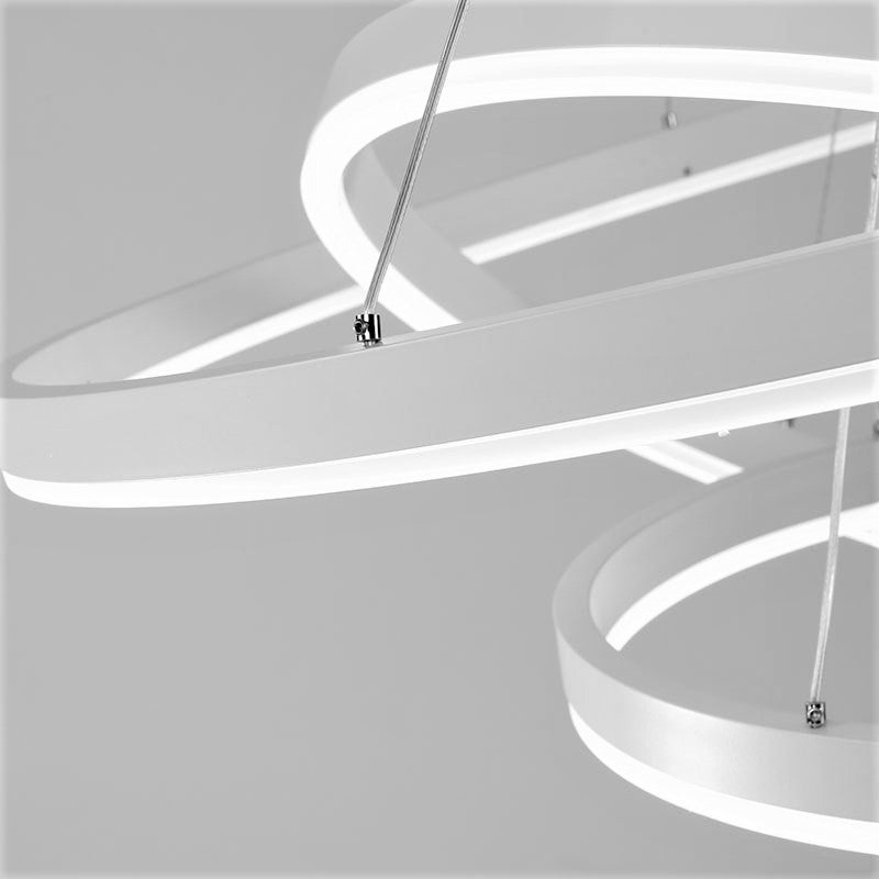 Lustra Led 154W Wonderland Alba 3 Segmente Telecomanda Lighting Fixtures