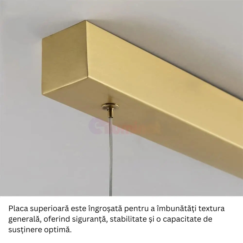 Lustra LED 36W OFFICE Suspendata Gold cu Telecomanda SE-P1936-100 GD AURIE / SUSPENDATE Lighting Fixtures