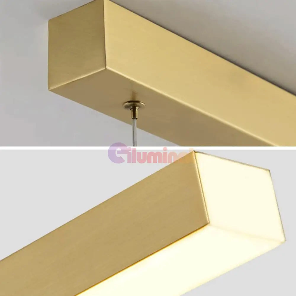 Lustra LED 36W OFFICE Suspendata Gold cu Telecomanda SE-P1936-100 GD AURIE / SUSPENDATE Lighting Fixtures