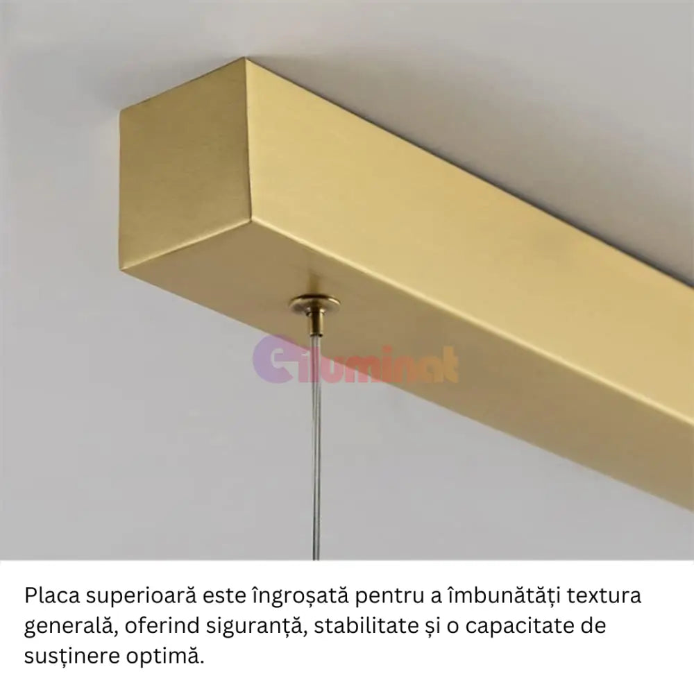 Lustra LED 36W OFFICE Suspendata Gold cu Telecomanda SE-P1936-100 GD AURIE / SUSPENDATE Lighting Fixtures