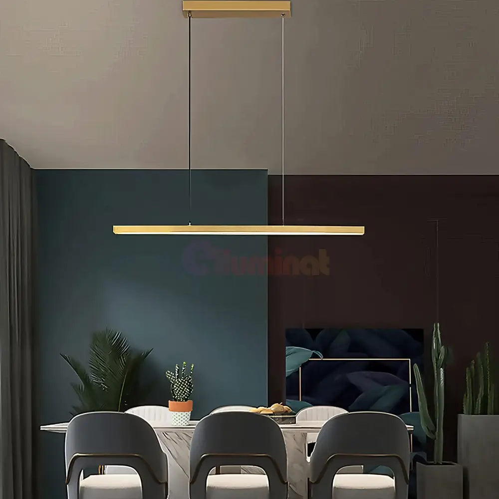 Lustra LED 36W OFFICE Suspendata Gold cu Telecomanda SE-P1936-100 GD AURIE / SUSPENDATE Lighting Fixtures