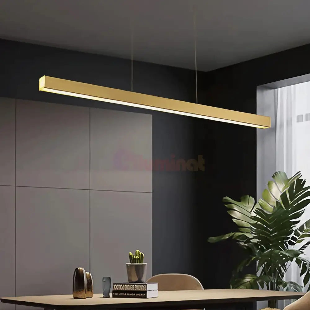 Lustra LED 36W OFFICE Suspendata Gold cu Telecomanda SE-P1936-100 GD AURIE / SUSPENDATE Lighting Fixtures