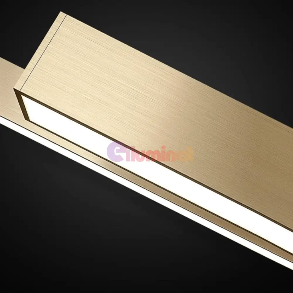 Lustra LED 72W OFFICE Suspendata Gold cu Telecomanda P1936-90 GD AURIE / SUSPENDATE Lighting Fixtures