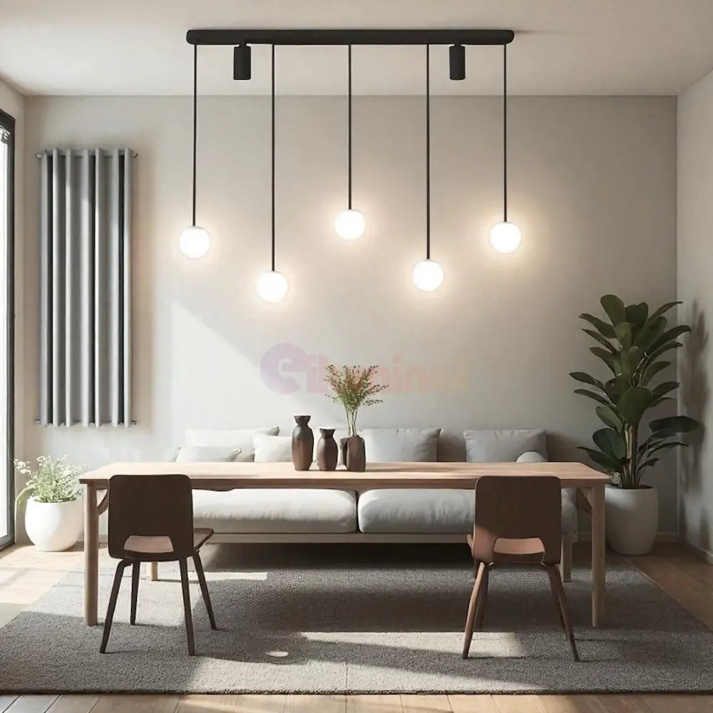 Lustra LED Suspendata Abajur 56W Echivalent 220W Telecomanda NEAGRA / ABAJUR Chandeliers