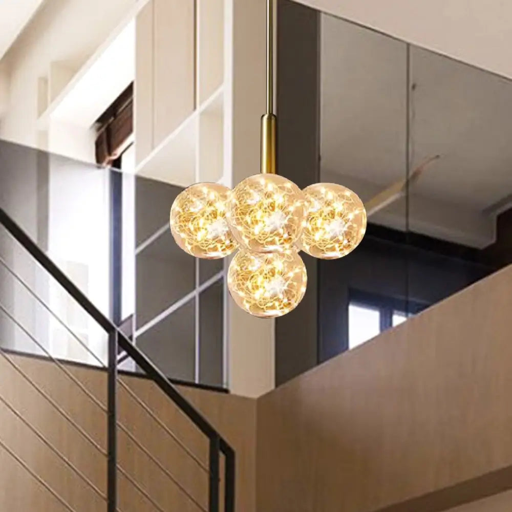 Lustra Led Suspendata Abajur Transparent G3503/5 Lighting Fixtures