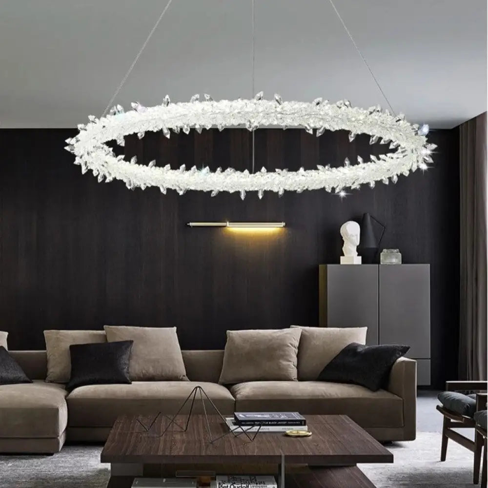 Lustra Led Suspendata Cristal Luxury Frozen Lighting Fixtures