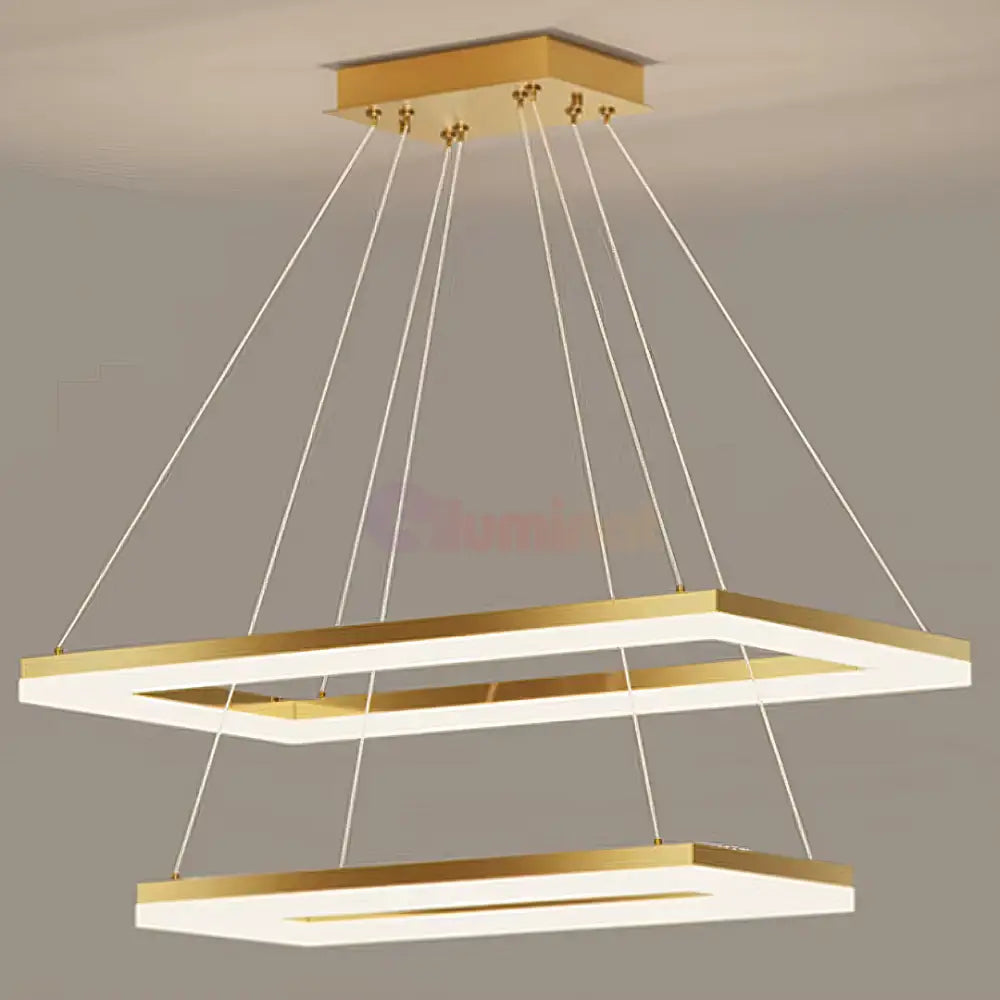 Lustra LED Suspendata Gold GlowFix AURIE / 120CM / SUSPENDATE Lighting Fixtures