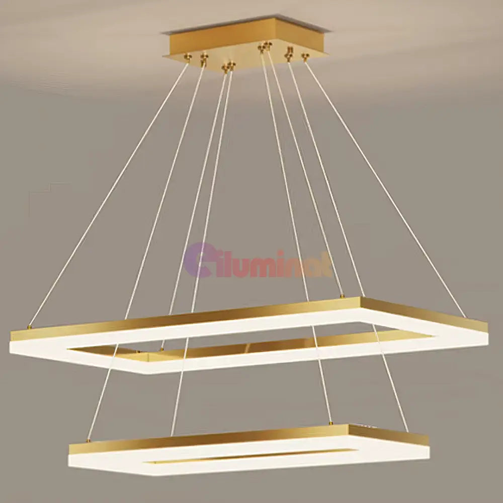 Lustra LED Suspendata Gold GlowFix AURIE / 120CM / SUSPENDATE Lighting Fixtures
