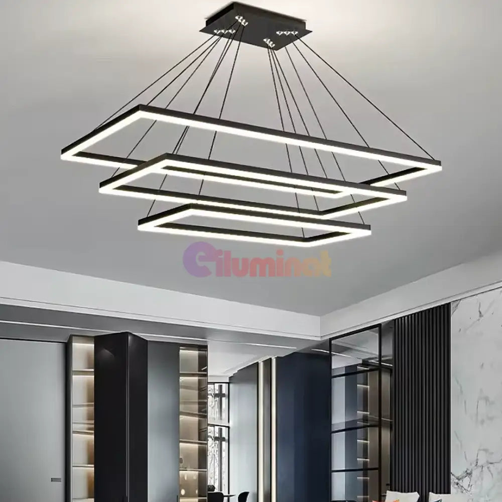Lustra LED Suspendata Neagra NEAGRA / SUSPENDATE Lighting Fixtures
