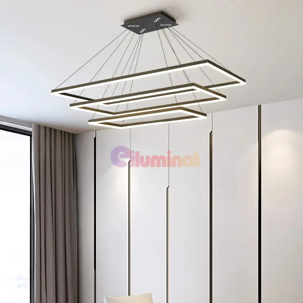 Lustra LED Suspendata Neagra NEAGRA / SUSPENDATE Lighting Fixtures