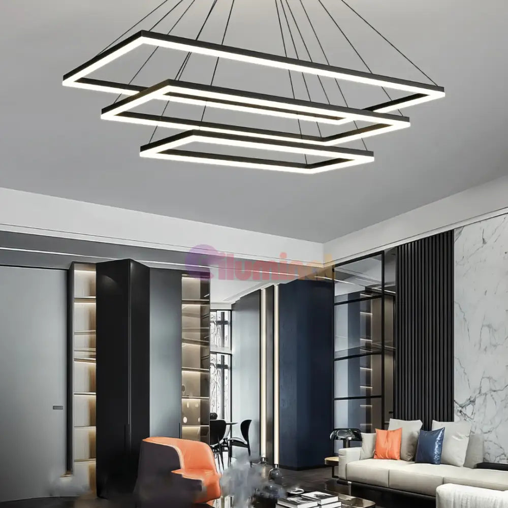 Lustra LED Suspendata Neagra NEAGRA / SUSPENDATE Lighting Fixtures