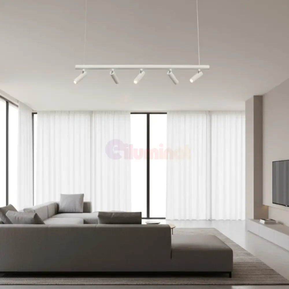 Lustra LED Suspendata cu 5 Spoturi Reglabile JERICO White led ceiling light