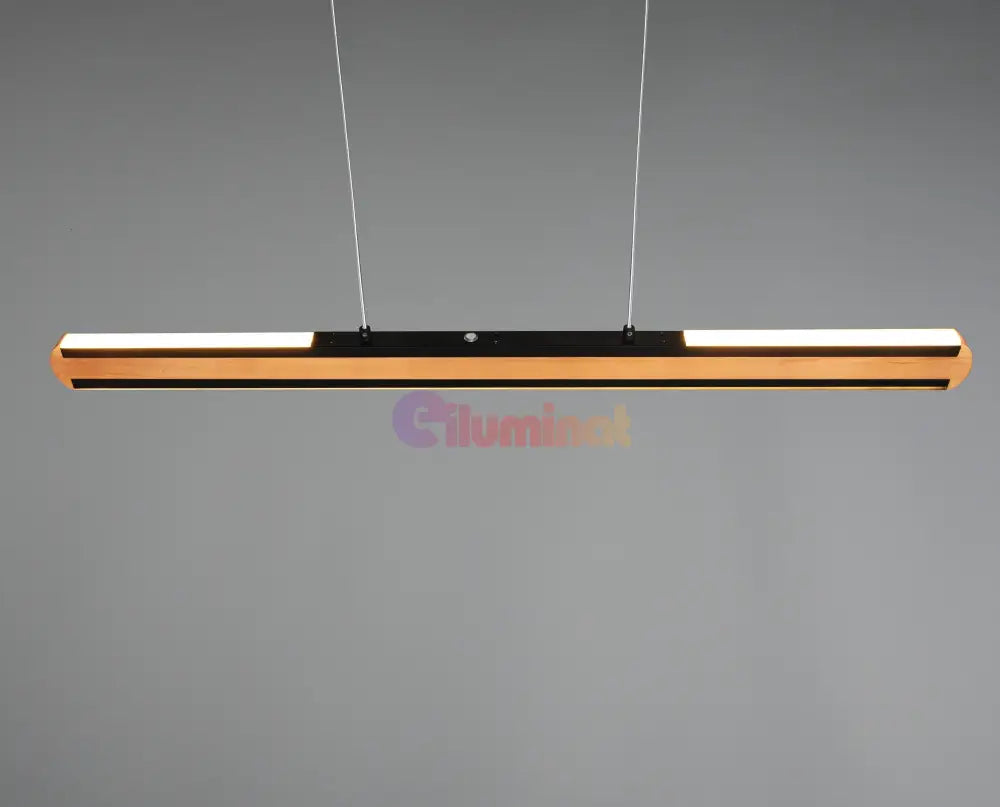 Lustra LED Suspendata DEACON Wood Echivalent 500W LEMN / SUSPENDATE / 110CM Lighting Fixtures