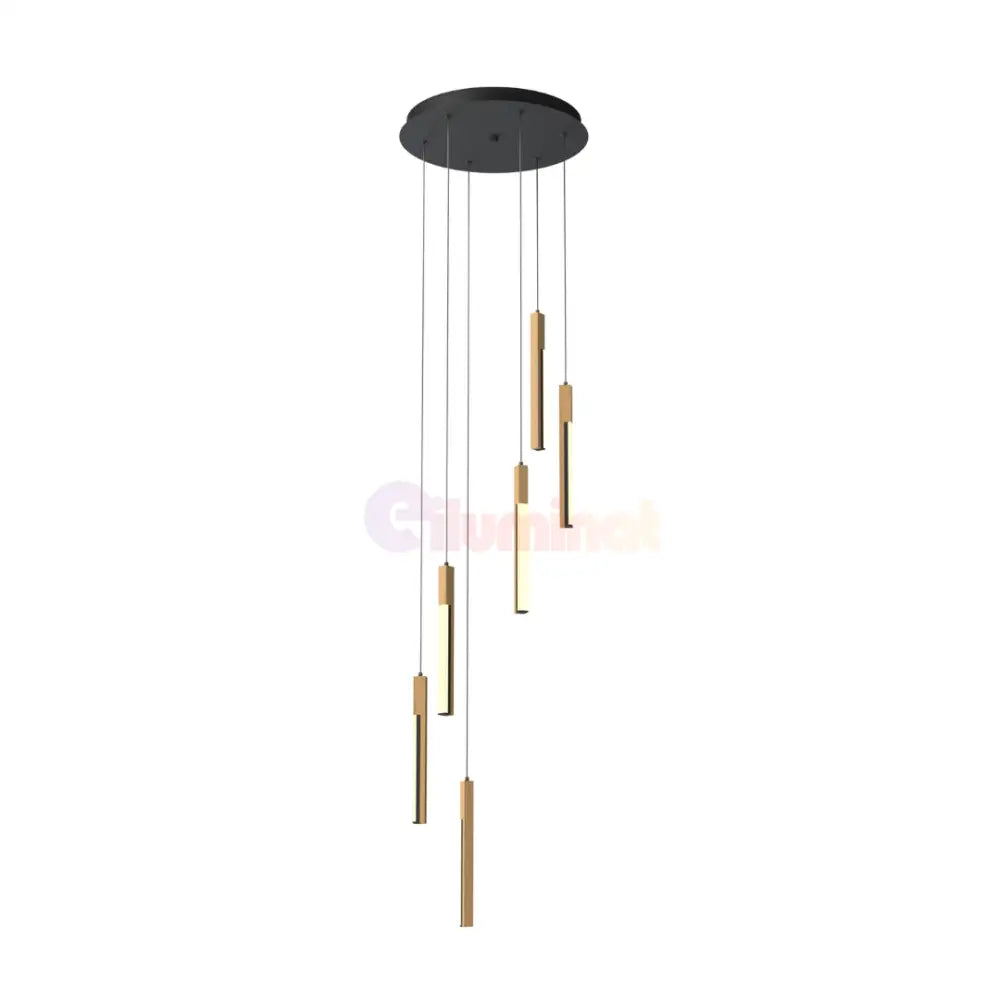 Lustra LED Suspendata Brillo 25W LEMN / VINTAGE SI RETRO DESIGN / 40CM Lighting Fixtures