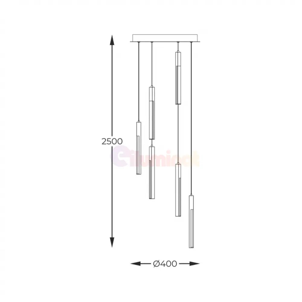 Lustra LED Suspendata ELIOT Lemn Design Echivalent 300W LEMN / SUSPENDATE Lighting Fixtures