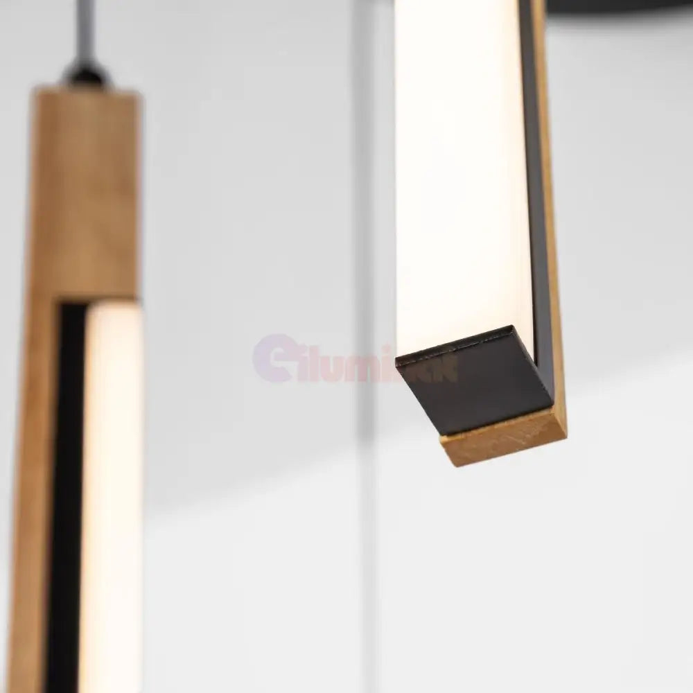 Lustra LED Suspendata ELIOT Lemn Design Echivalent 300W LEMN / SUSPENDATE Lighting Fixtures