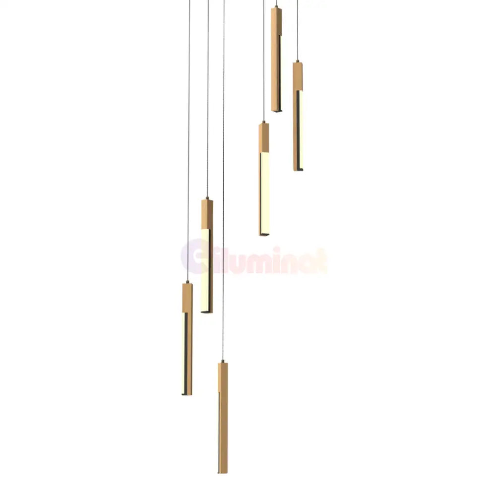 Lustra LED Suspendata Brillo 25W LEMN / VINTAGE SI RETRO DESIGN / 40CM Lighting Fixtures