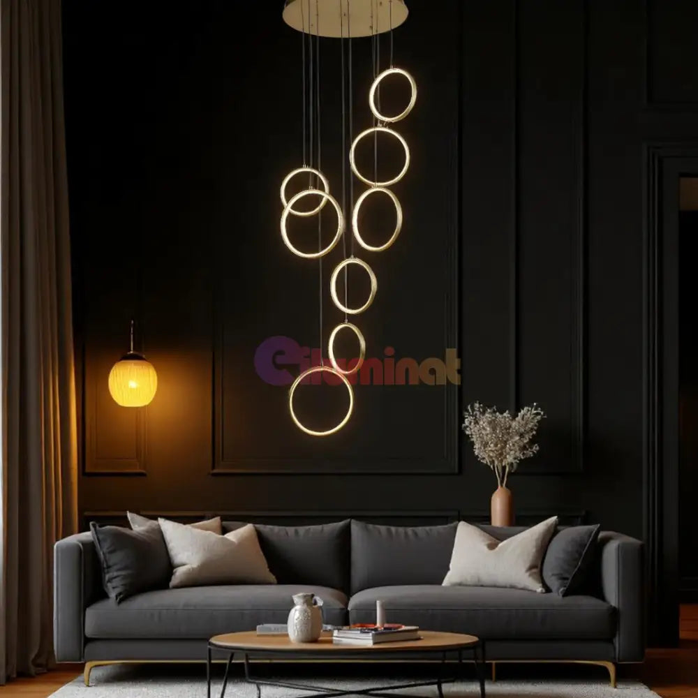 Lustra LED Suspendata GOLD Lightman AURIE Chandeliers Crystal
