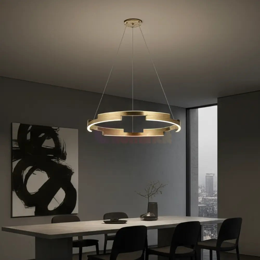Lustra LED Orbis Cu Telecomanda Wifi 2.4G Gold 3 Culori AURIE / SUSPENDATE / 60CM Lighting Fixtures