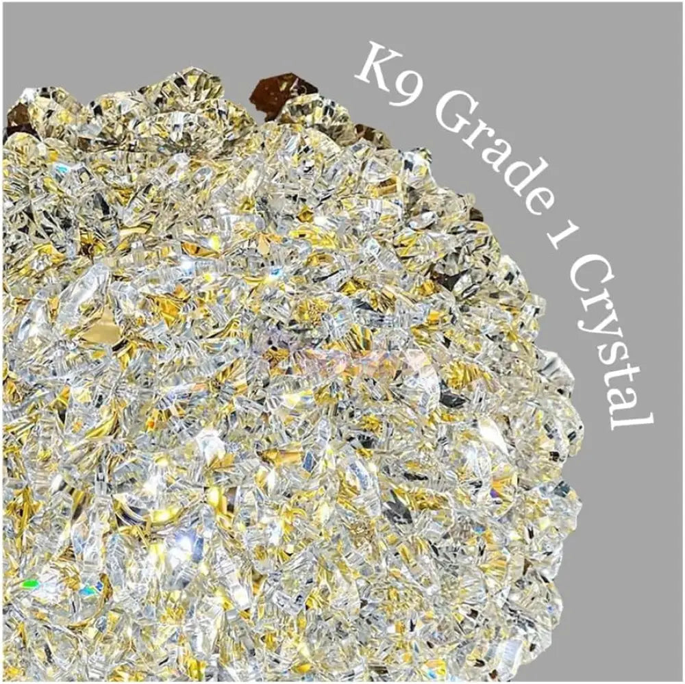 Lustra LED Suspendata Golden Sponge Echivalent 400W Telecomanda Chandeliers