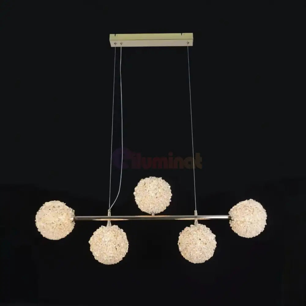 Lustra LED Suspendata Golden Sponge Echivalent 400W Telecomanda Chandeliers