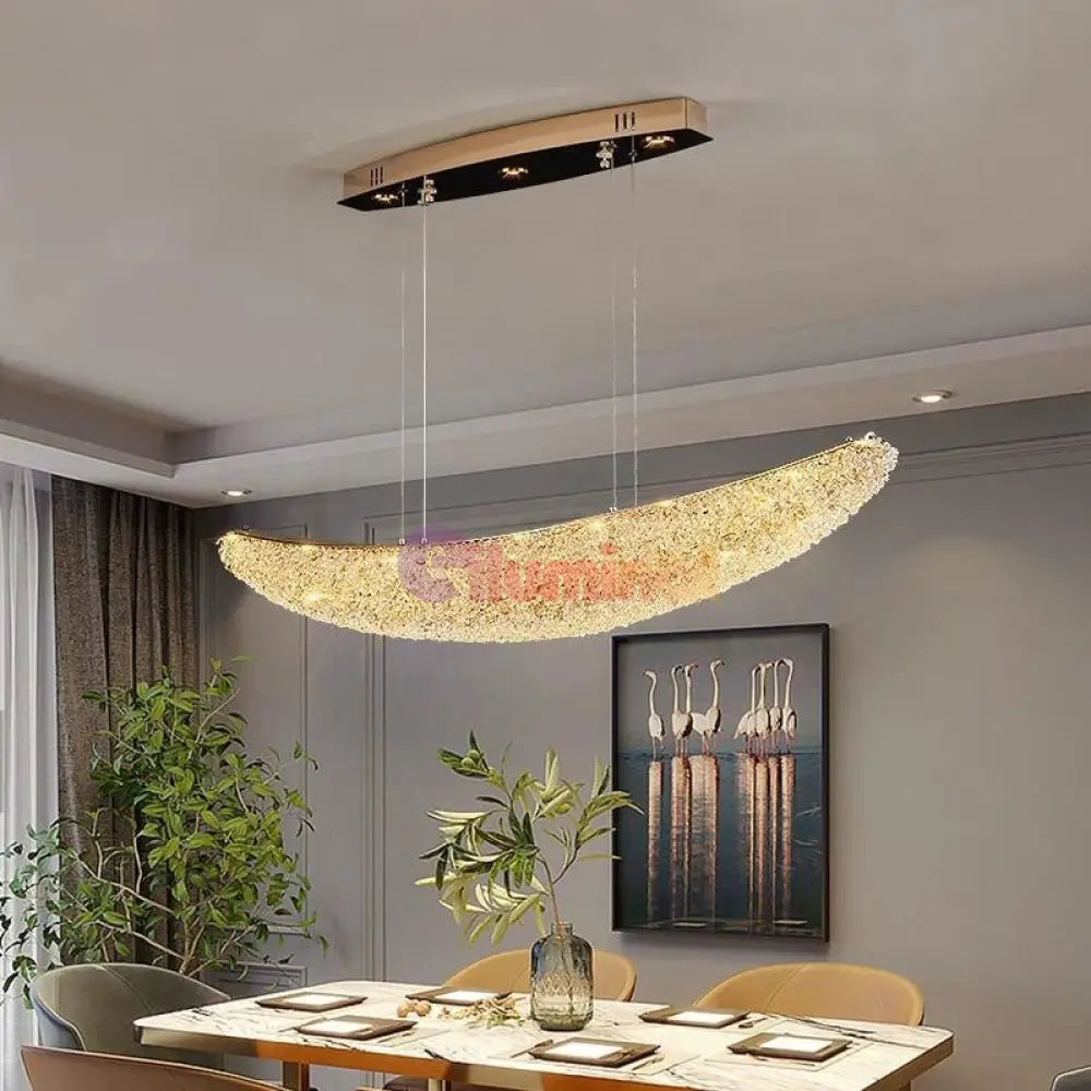 Lustra LED Suspendata Gondola Gold Cristal CRISTAL / AURIE Ceiling Light Fixtures