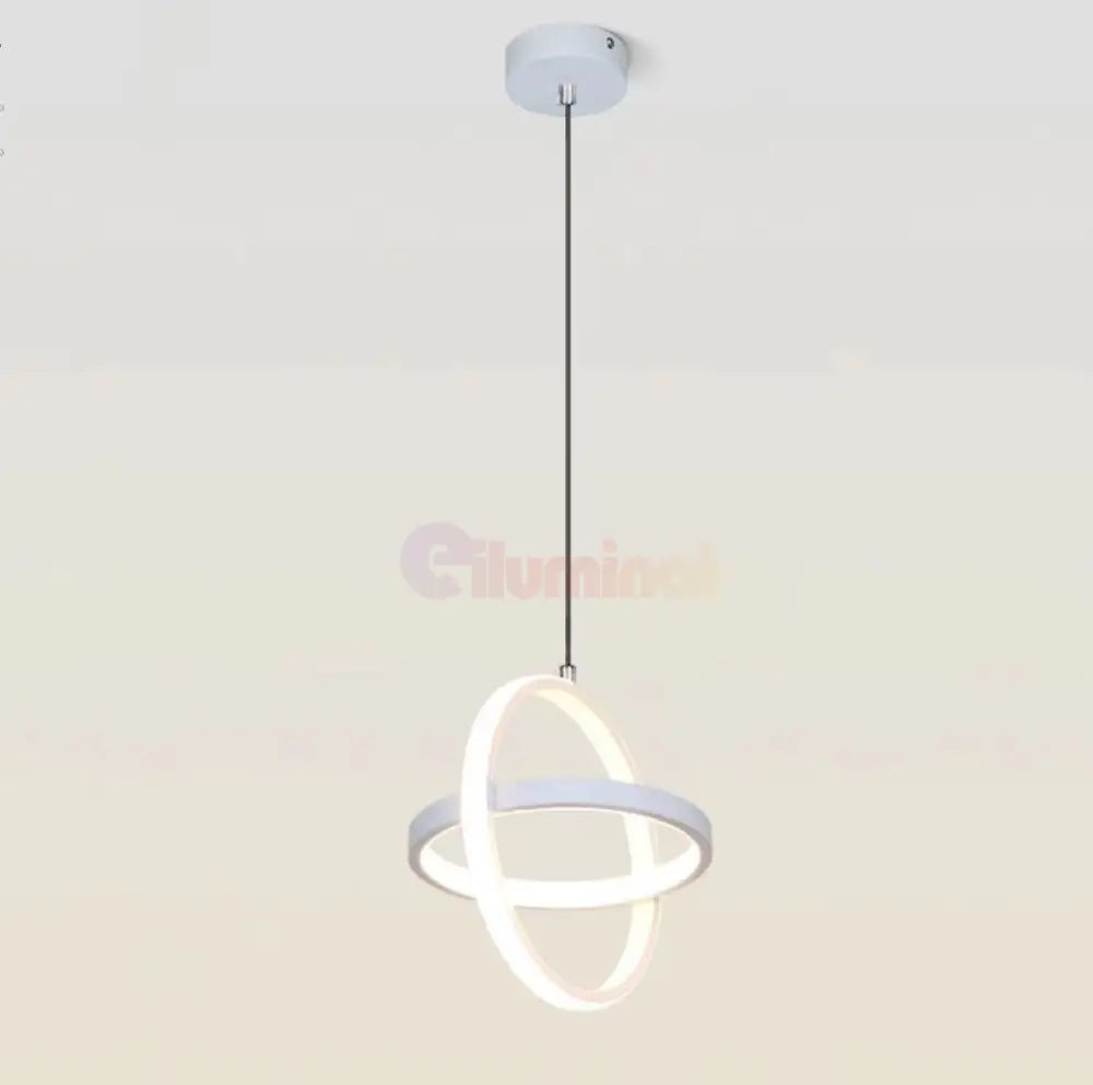 Lustra Led Suspendata 23W Infinity Ring White 3 Functii Led Ceiling Light