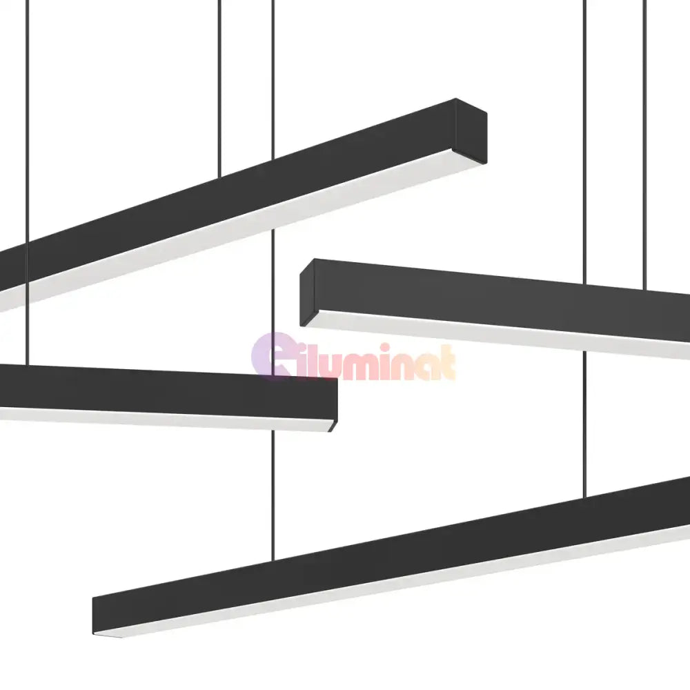 Lustra LED Suspendata Lines Black Echivalent 600W Eglo 39915 NEAGRA / SUSPENDATE Chandeliers