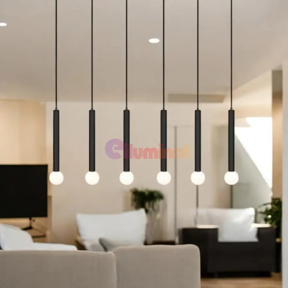 Lustra LED Suspendata LORETO Black Echivalent 400W Telecomanda NEAGRA / 65CM / SUSPENDATE Lighting Fixtures